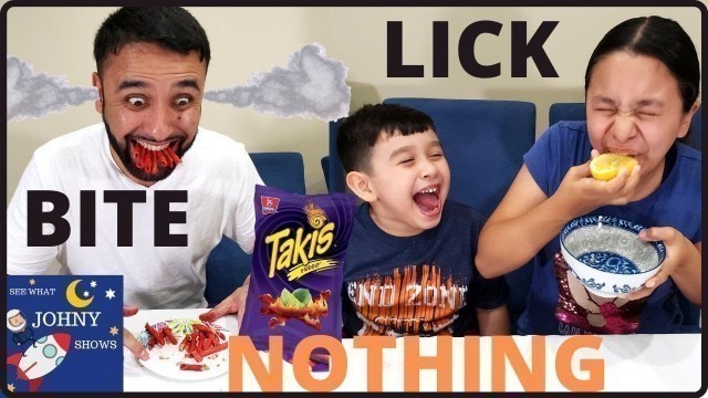 'Johny Shows Bite, Lick or Nothing Food Challenge'