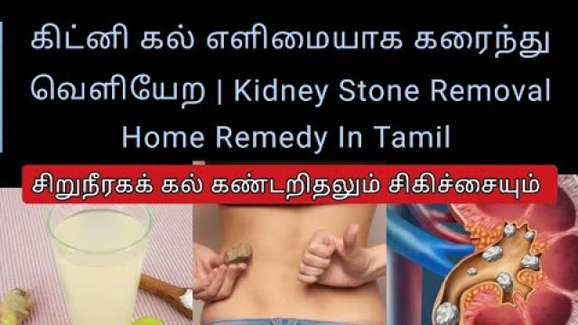 'Home Remedy to cure Kidney Stone in Tamil / Kidney stone Causes, Symptoms, Treatment-siruneeraga kal'