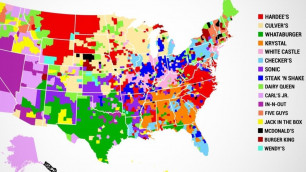 'Map Shows Most Popular Fast Food Joint In Each US State'