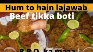 'How to make tikka boti in pan/beef tikka boti!@Village Food Secrets'