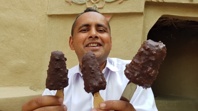 'Chocobar Kulfi Recipe | Choco Kulfi Recipe | Chocolate Kulfi Ice cream | Village Food Secrets'