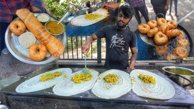 'Early Morning Breakfast in Anna Durga Dosa | South Indian Food Tour | Street Food India'