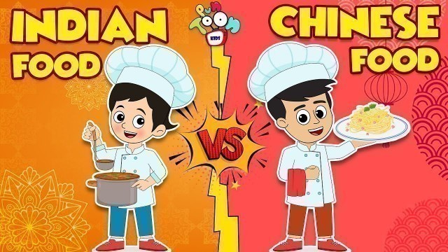 'Indian Food vs Chinese Food | Hindi Stories | Hindi Cartoon | हिंदी कार्टून | Puntoon Kids Hindi'