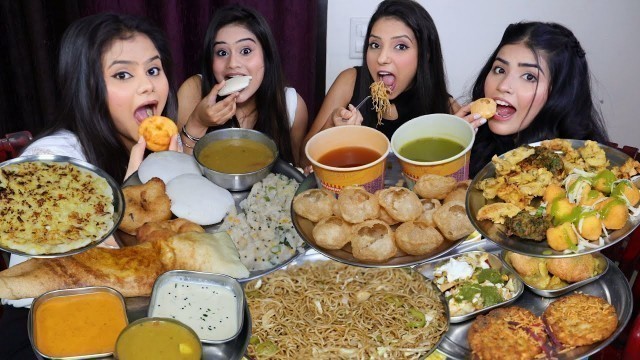 'South Indian Food Vs North Indian Food Challenge | Golgappa, Ram Laddu, Dosa, Pakoda, Upma, Idli etc'