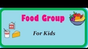 'Food Pyramid - Nutrition Table - Food and its groups for kids'