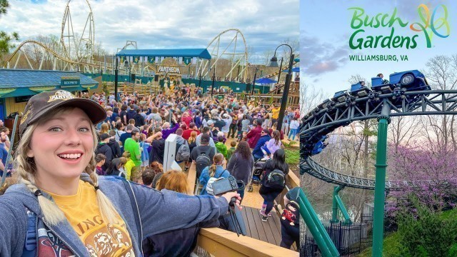 'Busch Gardens Williamsburg MY FIRST TIME! Pantheon, Verbolten, Alpengeist, Food, Shows & MORE!'