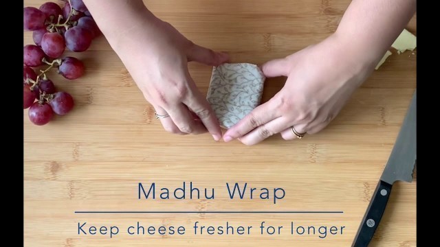 'Keep Natural Cheeses Fresher for Longer in Madhu Wrap Beeswax Food Wrap'