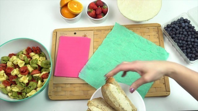 'HOMECLASS6 - Reusable Beeswax Food Wrap - Product Demonstration Video | ASSORTED 3 PACK'