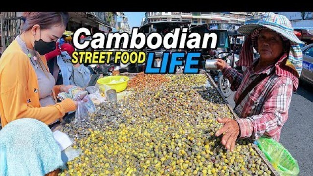 'STREET FOOD | Walking Shows Street Market Scene In Phnom Penh | 4K UHD'