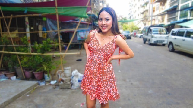 'Lovely Burmese Girl shows her Yangon street food'