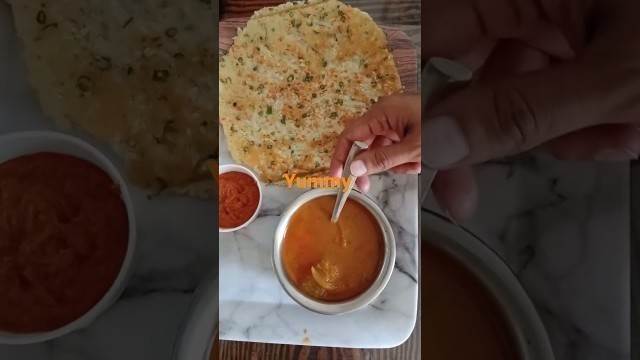 'uttapam sambhar/vegetable uttapam/south Indian food/YouTube #shortsyoutube'