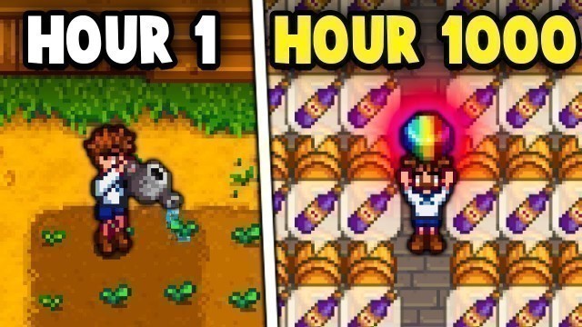 '1 Hour VS 1,000 Hour Farm in Stardew Valley'