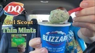 'Dairy Queen Girl Scout Thin Mints Blizzard Of The Month 2021 Review : Food Review'