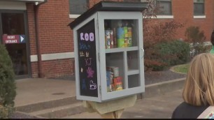 'Girl Scout troop unveils free food pantry'