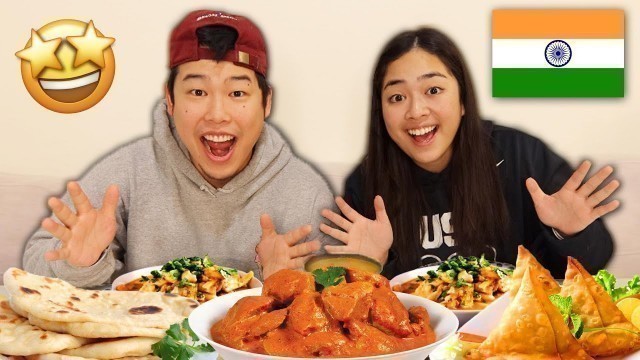 'Our First Time Trying Indian Food | Goat Biryani | Zach & Tee Mukbang'