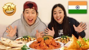 'Our First Time Trying Indian Food | Goat Biryani | Zach & Tee Mukbang'