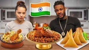 'Trying INDIAN FOOD For The FIRST Time Mukbang 