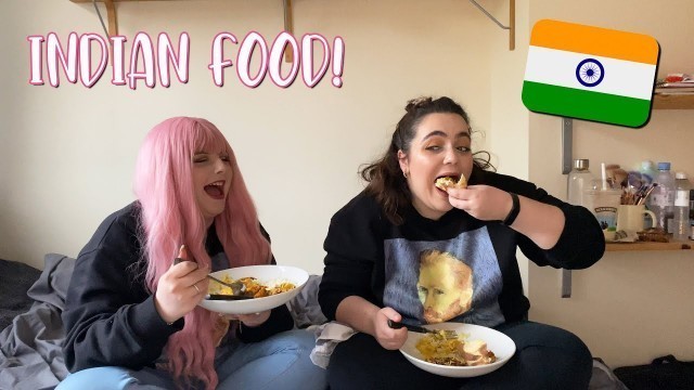 'TRYING INDIAN FOOD FOR THE FIRST TIME | MUKBANG WITH MY BESTIE | LadyArtist'