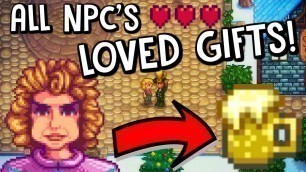 'What Are The Villagers Most Loved Gifts? *HEART GUIDE!* - Stardew Valley!'