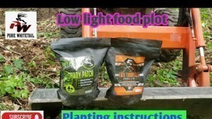 'How to prep and plant a low light food plot'