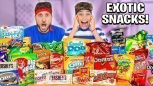 'Eating The Most EXOTIC SNACKS in the World!'