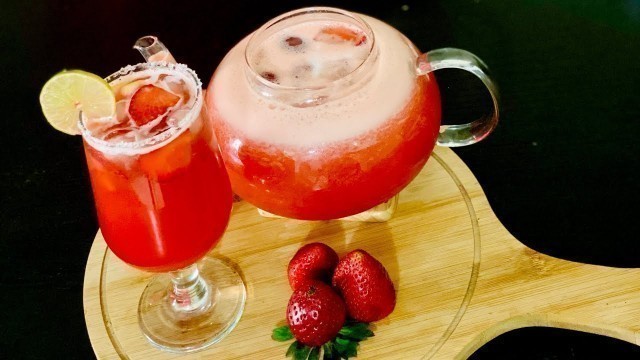 'Strawberry lemonade recipe | refreshing drinks | Ramadan Iftar 2022 |243rd @Yazus Crazy cuisine'