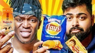 'KSI Tries INDIAN Snacks!'