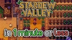 'Stardew Valley in 1 minute or less #shorts'