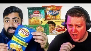 'Trying INDIAN SNACKS with British YOUTUBER ft. Sidemen Crew'