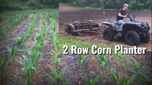 'Corn and Soybean Destination Food Plot Planting with old 2 Row Planter'