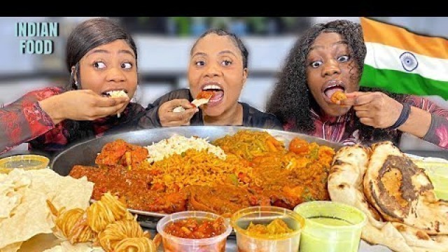 'NIGERIAN FAMILY TRY INDIAN FOOD MUKBANG FOR THE FIRST TIME EVER MUST WATCH!!