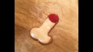 'Penis shaped gingerbread cookie'