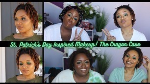 'Green Eyeshadow | St.  Patricks Day Makeup w/ Shawna Dena | Crayon Case Big Box of 64'