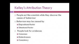 'Attribution Theory by Harold Kelley'