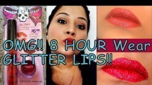 'LONG Wearing GLITTER Lips | Tattoo Junkee Glitter Lip Kit'