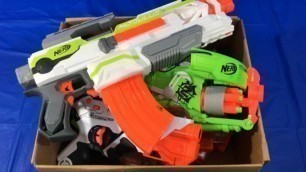 'Learn Colors with Box of Toy Guns for Kids Nerf Guns Toy Weapons'