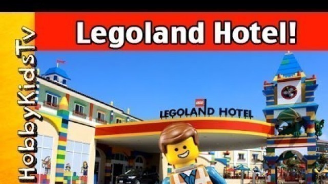 'Legoland Hotel! Pirate Ship LEGO Bricks in Pool MiniFigs Tour by HobbyKidsTV'