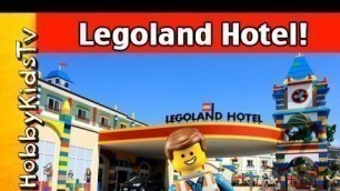 'Legoland Hotel! Pirate Ship LEGO Bricks in Pool MiniFigs Tour by HobbyKidsTV'