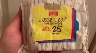 'Crayon Case Loose Leaf Makeup Wipes Review'