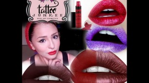 'Tattoo Junkee lip Paint review/swatches'