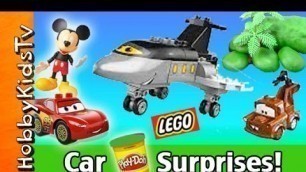 'Mickey Mouse and Lightning McQueen Play-Doh Surprise Eggs'