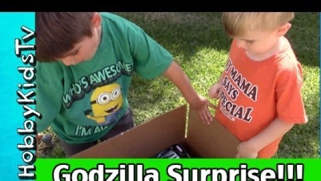 'Godzilla HobbyKids Reaction to Open Box Surprise!'