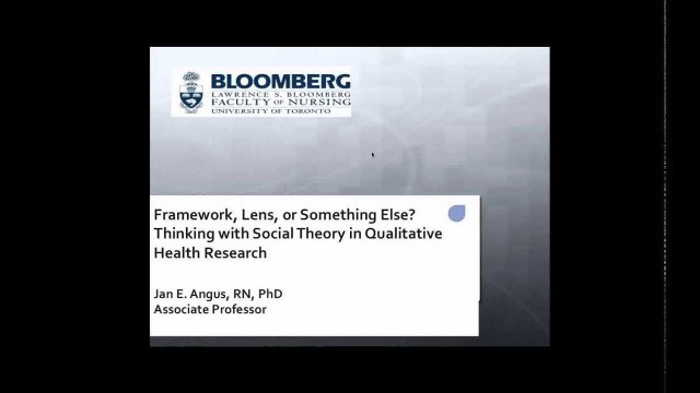 'Angus, Jan: Thinking with Social Theory in Qualitative Health Research'