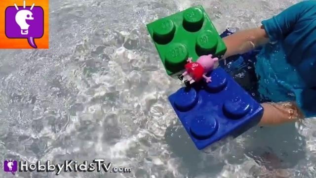 'Giant LEGO Finds Peppa Pig at Legoland Pool HobbyKidsTV'