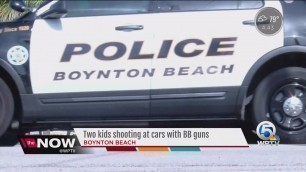 'Two kids shooting at cars with BB guns'