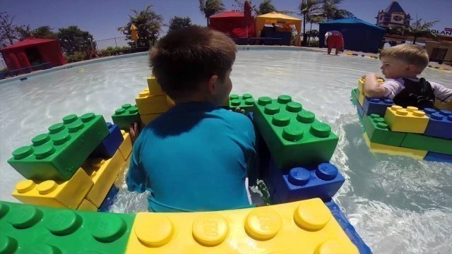 'GIANT Legos in Legoland Boat Race by HobbyKidsTV'