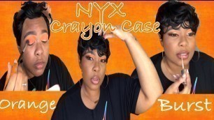 'NYX First Impressions | Crayon Case Orange Notepad | Orange Burst Makeup Tutorial'