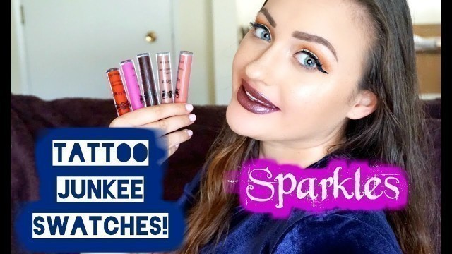 'Transformable Lips | Tattoo Junkee \"Sparkle\" Lip Paints | Swatch and Mini Review'