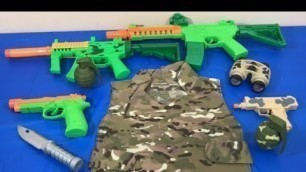 'Box of Toys Toy Guns Toy Weapons Military Toys Kids Fun'