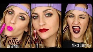 'TATTOO JUNKEE LIP SWATCHES || NIKKI STOUT'